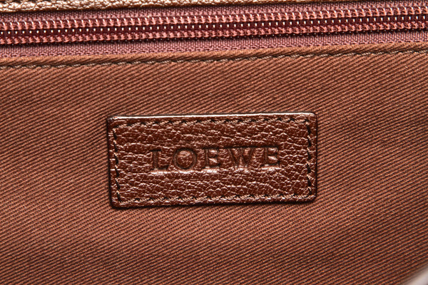 ロエベ アナグラム ブラウン レザー ビジネスバッグ ショルダーバッグ 2WAY メンズ LOEWE 中古