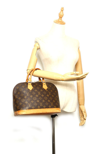 ルイ ヴィトン モノグラム アルマ M51130 ブラウン PVC レザー ハンドバッグ レディース LOUIS VUITTON 中古