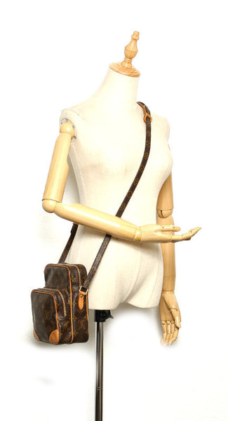 ルイ ヴィトン モノグラム アマゾン M45236 ブラウン PVC レザー 斜め掛け ショルダーバッグ ユニセックス LOUIS VUITTON 中古