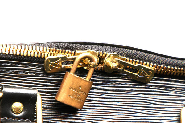 ルイ ヴィトン エピ キーポル60 M42942 ブラック 黒 レザー ボストンバッグ レディース LOUIS VUITTON 中古