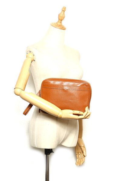 グッチ 018 2020 3702 ブラウン レザー セカンドバッグ メンズ GUCCI 中古