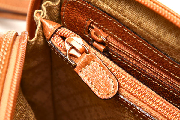 グッチ 018 2020 3702 ブラウン レザー セカンドバッグ メンズ GUCCI 中古