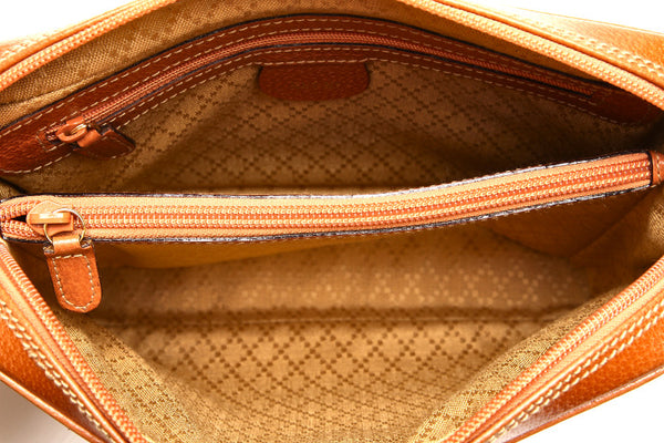 グッチ 018 2020 3702 ブラウン レザー セカンドバッグ メンズ GUCCI 中古