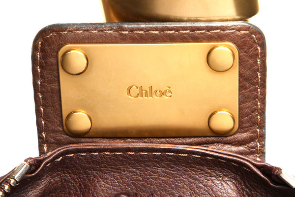 クロエ パディントン ブラウン レザー ショルダーバッグ レディース Chloe 中古