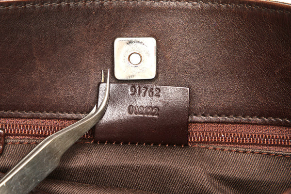 グッチ GGキャンバス 91762 ブラウン キャンバス レザー 肩掛け ショルダーバッグ レディース GUCCI 中古