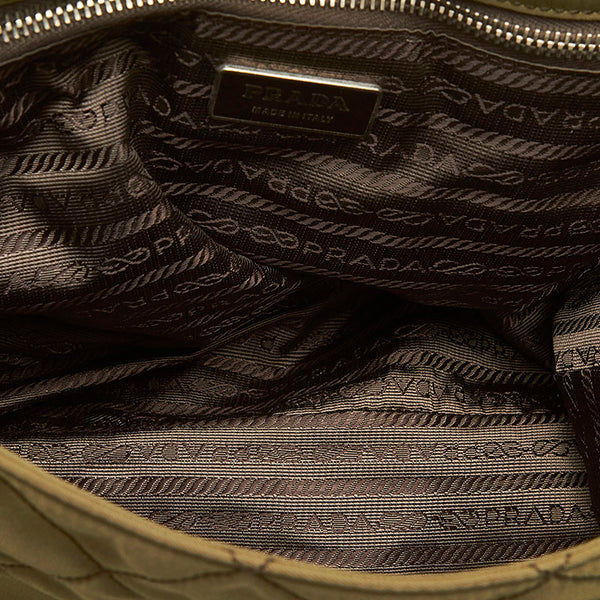 プラダ BT0422 モスグリーン カーキ ブラウン MILITARE ナイロン レザー ショルダーバッグ メンズ PRADA 【中古】