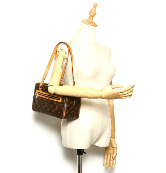 ルイ ヴィトン モノグラム シテ MM M51182 ブラウン PVC レザー 肩掛け ショルダーバッグ レディース LOUIS VUITTON 中古