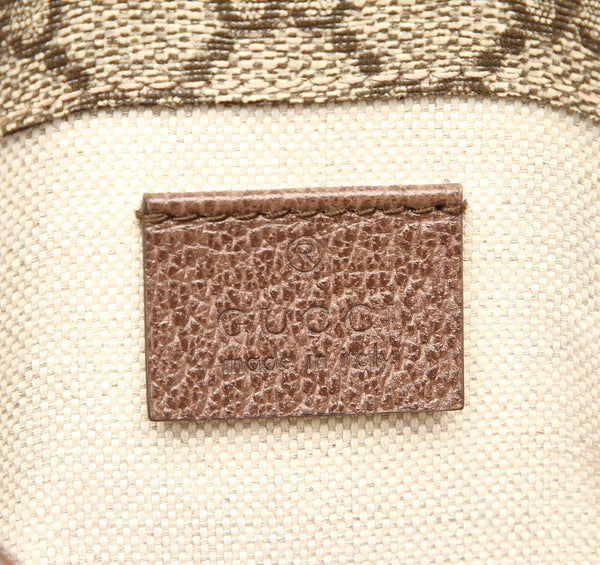 グッチ GGスプリーム シェリーライン 493930 ベージュ PVC レザー ウエストバッグ ユニセックス GUCCI 中古