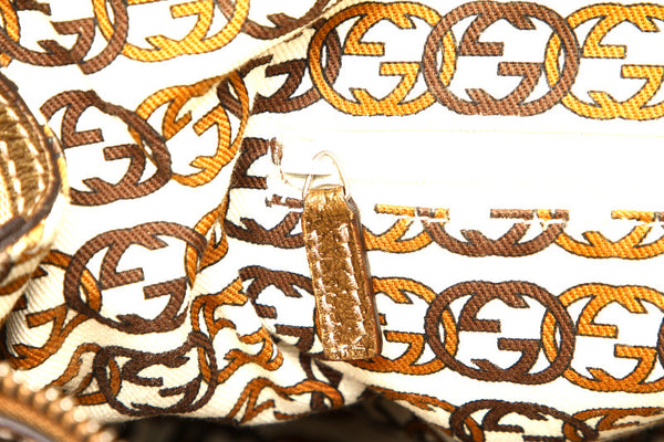 グッチ GGキャンバス 177052 ベージュ ゴールド キャンバス レザー ショルダーバッグ レディース GUCCI 中古