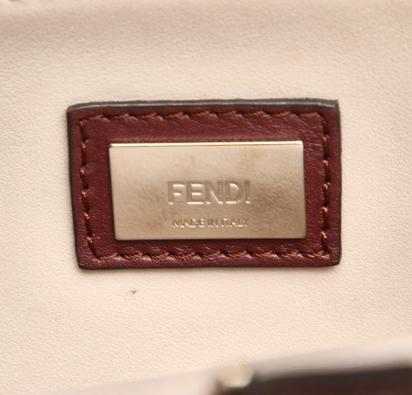 フェンディ プチトゥージュール 8BH253 ワインレッド レザー ハンドバッグ ショルダーバッグ 2WAY レディース FENDI 中古
