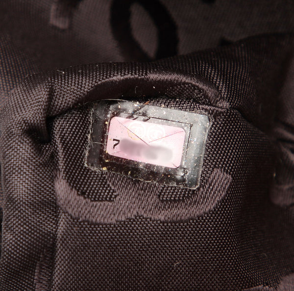 シャネル チョコバー ココマーク ブラック ナイロン チェーン ショルダーバッグ レディース CHANEL 中古