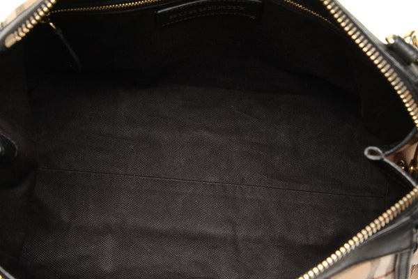 バーバリー ノバチェック ベージュ PVC レザー ボストンバッグ ショルダーバッグ 2WAY レディース BURBERRY 中古