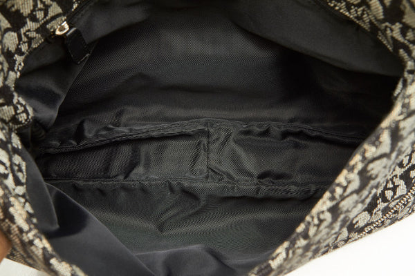 クリスチャンディオール トロッター ブラック グレー キャンバス レザー 斜め掛け ショルダーバッグ レディース Christian Dior 中古