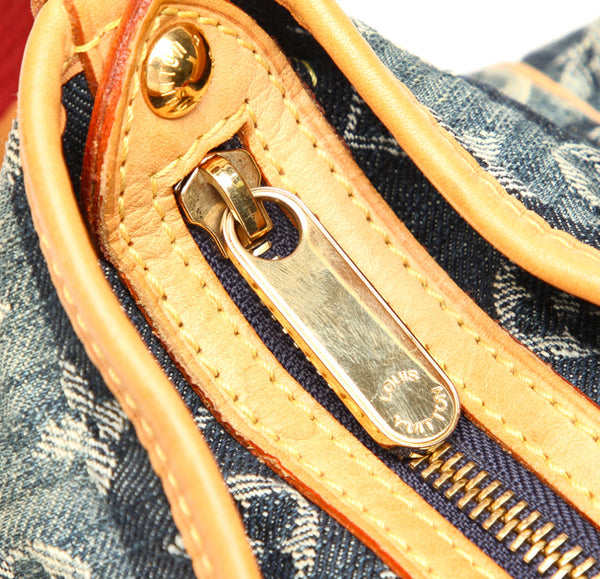 ルイ ヴィトン モノグラム デニム ポルテ エポル レイエMM M95334 ブルー デニム 肩掛け ショルダーバッグ レディース LOUIS VUITTON 中古