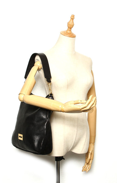 セリーヌ ブラック レザー ハンドバッグ レディース CELINE 中古