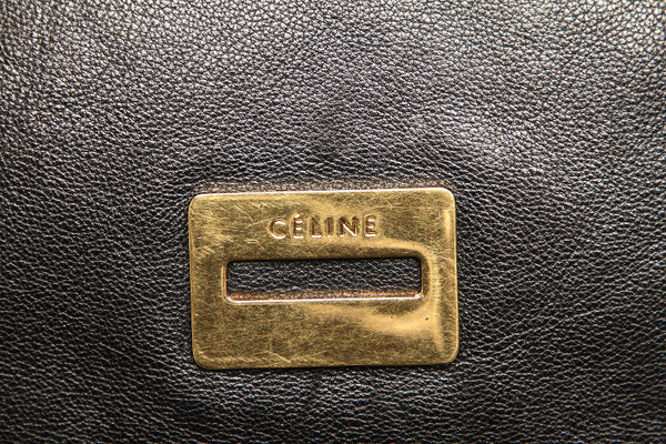 セリーヌ ブラック レザー ハンドバッグ レディース CELINE 中古