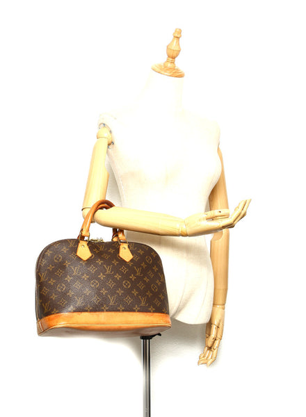 ルイ ヴィトン モノグラム アルマ Ｍ５１１３０ ブラウン PVC レザー ハンドバッグ レディース LOUIS VUITTON 【中古】
