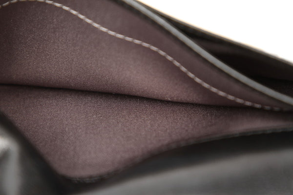 シャネル クルーズライン カメリア ブラック エナメル レザー 長財布 レディース CHANEL 中古