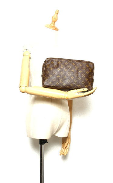 ルイ ヴィトン モノグラム トゥルーストワレット Ｍ47524 ブラウン 茶 PVC ポーチ レディース LOUIS VUITTON 中古