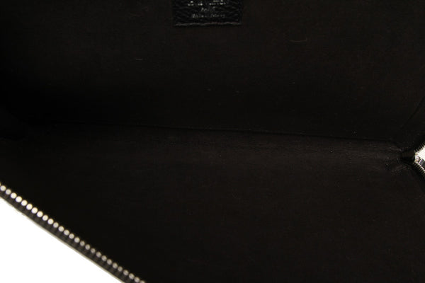 ルイ ヴィトン トリヨン ポシェット ジュール GM NM M67768 ブラック レザー クラッチバッグ メンズ LOUIS VUITTON 【中古】
