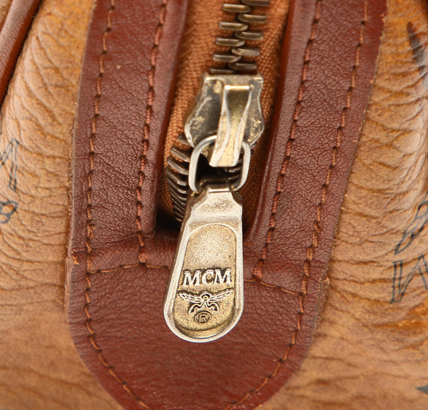 エム シー エム ブラウン レザー ハンドバッグ レディース MCM 中古