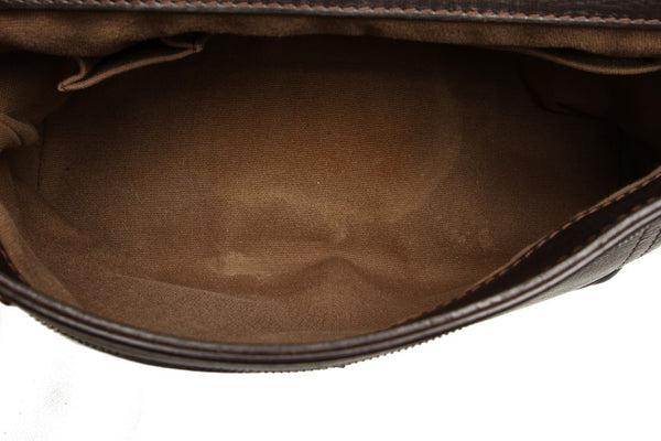 ルイ ヴィトン オマハ M92994 ブラウン レザー 斜め掛け ショルダーバッグ メンズ LOUIS VUITTON 中古