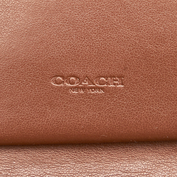 コーチ ミディアムジップウォレット 長財布 ベージュ PVC レディース COACH 【中古】
