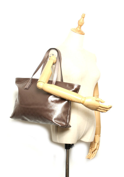 グッチ GGインプリメ 211137 メタリック ピンク PVC レザー ショルダーバッグ トートバッグ レディース GUCCI 中古