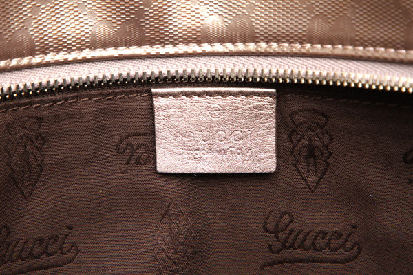 グッチ GGインプリメ 211137 メタリック ピンク PVC レザー ショルダーバッグ トートバッグ レディース GUCCI 中古