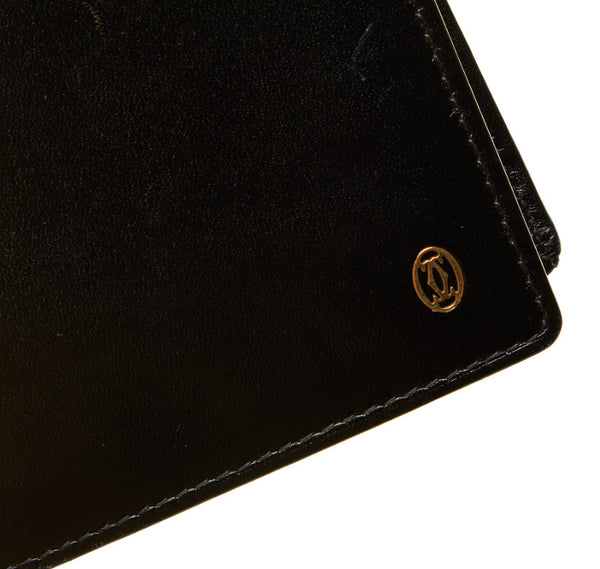 カルティエ ブラック レザー 長財布 メンズ CARTIER 中古