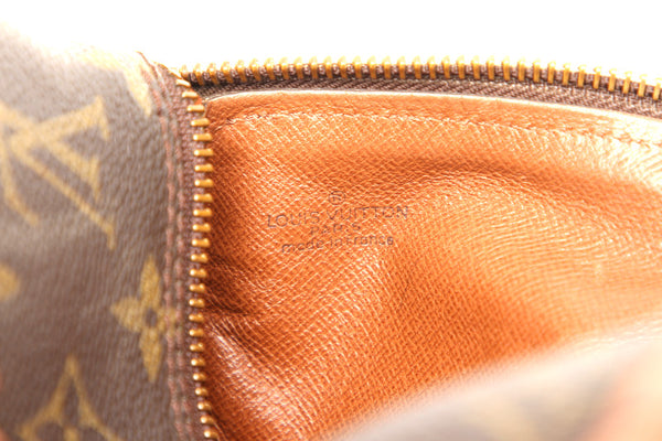 ルイ ヴィトン モノグラム パピヨン30 M51385 ブラウン PVC レザー ハンドバッグ レディース LOUIS VUITTON 中古