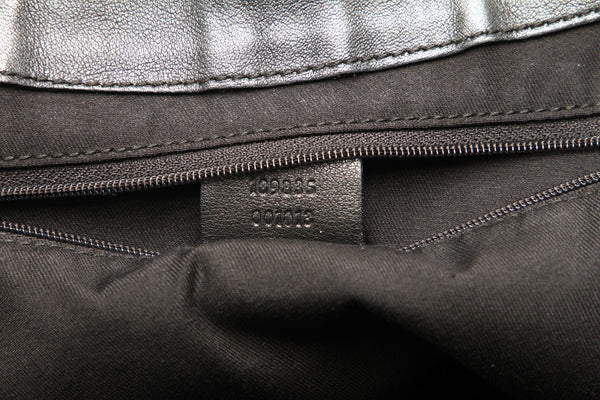 グッチ GGキャンバス アビー 189835 ブラック キャンバス レザー ショルダーバッグ レディース GUCCI 中古