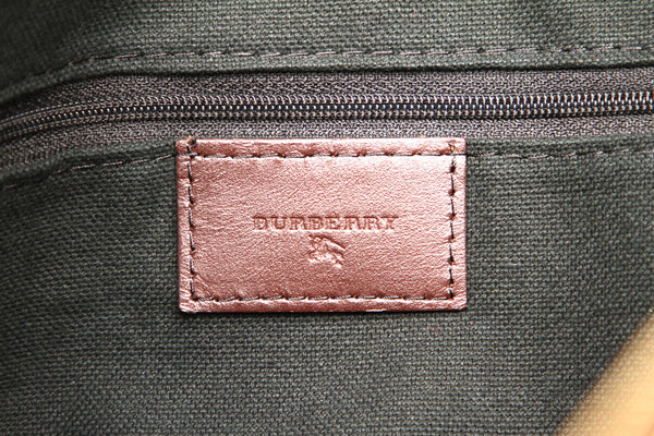 バーバリー ノバチェック ベージュ PVC レザー 肩掛け ショルダーバッグ レディース BURBERRY 中古