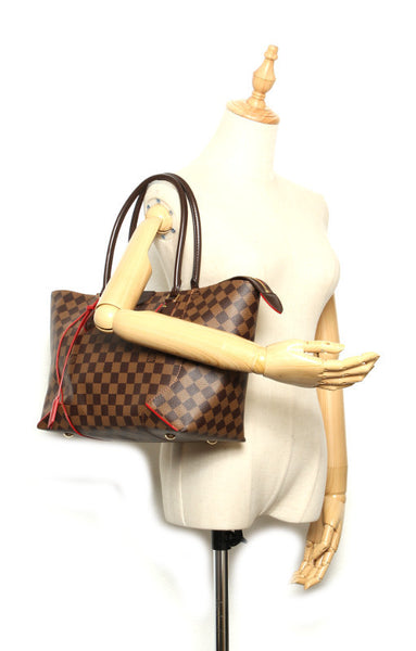ルイ ヴィトン ダミエ カサイ N41548 ブラウン PVC レザー トートバッグ レディース LOUIS VUITTON 中古