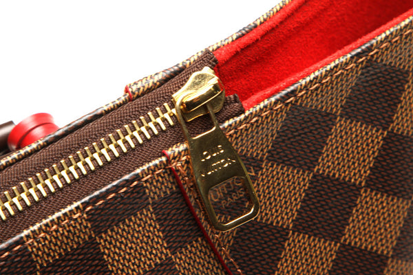 ルイ ヴィトン ダミエ カサイ N41548 ブラウン PVC レザー トートバッグ レディース LOUIS VUITTON 中古