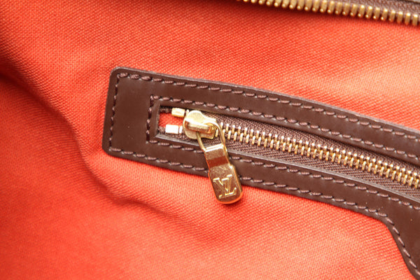 ルイ ヴィトン ダミエ チェルシー N51119 ブラウン PVC レザー ショルダーバッグ トートバッグ レディース LOUIS VUITTON 中古