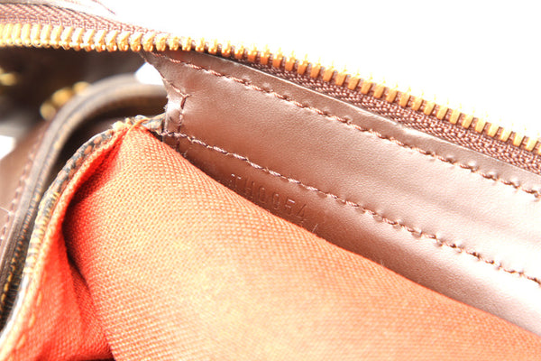 ルイ ヴィトン ダミエ チェルシー N51119 ブラウン PVC レザー ショルダーバッグ トートバッグ レディース LOUIS VUITTON 中古