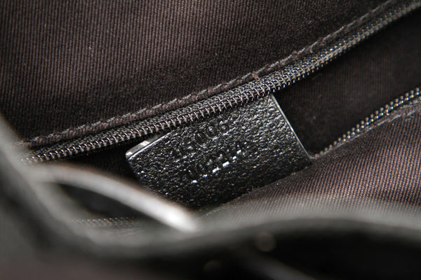 グッチ GGキャンバス 115006 ブラック キャンバス レザー 肩掛け ショルダーバッグ レディース GUCCI 中古