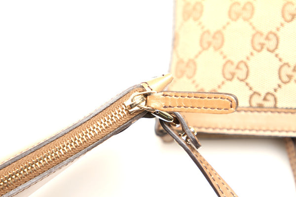 グッチ GGキャンバス 269878 ベージュ キャンバス レザー ショルダーバッグ トートバッグ レディース GUCCI 中古