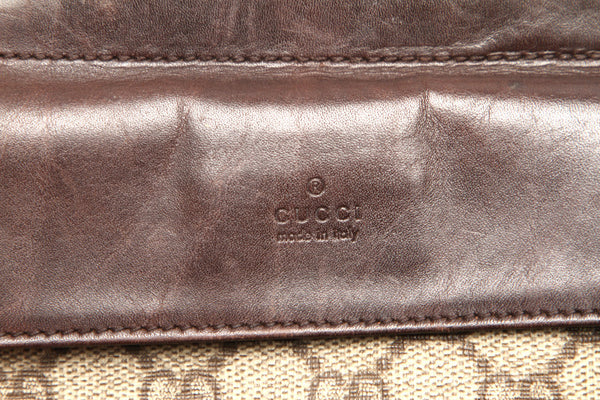 グッチ GGスプリーム 28566 ベージュ ブラウン PVC レザー ウエストバッグ ユニセックス GUCCI 中古