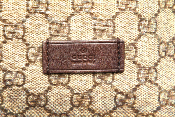 グッチ GGスプリーム 108832 ブラウン PVC レザー トートバッグ ユニセックス GUCCI 中古