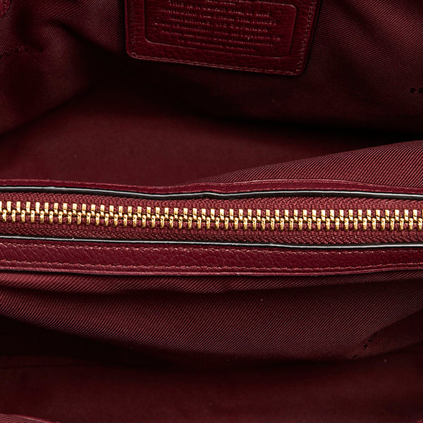 コーチ ハンドバッグ ショルダーバッグ 2WAY  ワインレッド レザー レディース COACH 【中古】