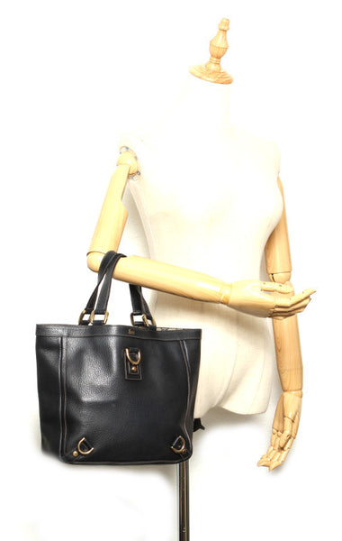 グッチ アビー 130739 ネイビー レザー トートバッグ レディース GUCCI 中古