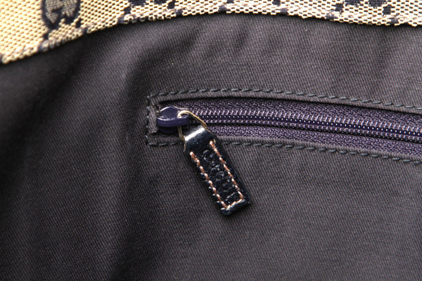 グッチ アビー 130739 ネイビー レザー トートバッグ レディース GUCCI 中古