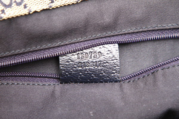 グッチ アビー 130739 ネイビー レザー トートバッグ レディース GUCCI 中古