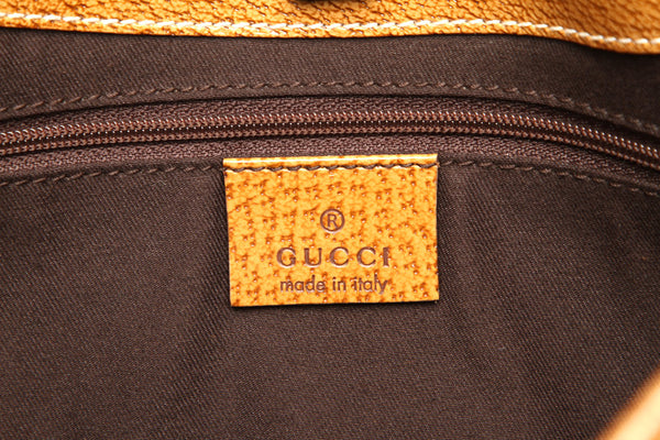 グッチ GGキャンバス 113015 ベージュ キャンバス レザー トートバッグ レディース GUCCI 中古