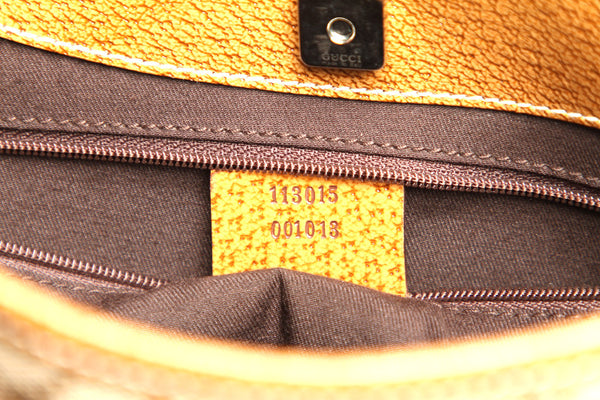 グッチ GGキャンバス 113015 ベージュ キャンバス レザー トートバッグ レディース GUCCI 中古