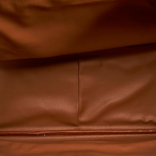 セリーヌ マカダム ブラウン PVC レザー ハンドバッグ レディース CELINE 【中古】