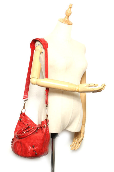 バレンシアガ 285439 レッド レザー ハンド ショルダー 2WAY レディース BALENCIAGA 中古