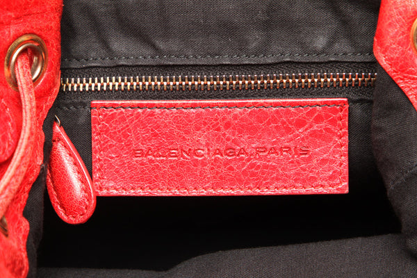 バレンシアガ 285439 レッド レザー ハンド ショルダー 2WAY レディース BALENCIAGA 中古
